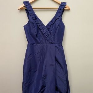 NWT J. Crew Elyse Dress Silk Taffeta Purple